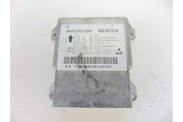 Centralita airbag, Mercedes-benz Clase C (Bm 204) Berlina C 180 Kompressor (204.046) 2008, A2049012604