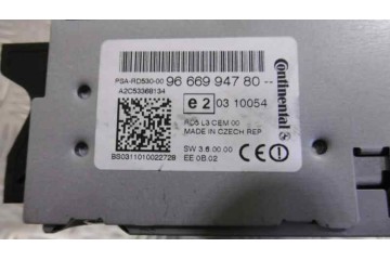 9666994780 SISTEMA AUDIO / RADIO CD CITROEN C4 BERLINA Business 2011 9666994780 157897 CITROEN - 2