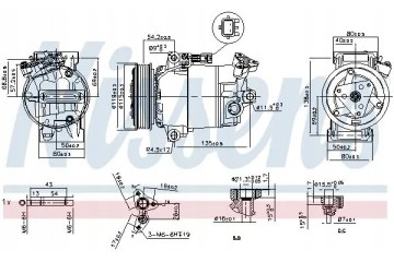 COMPRESSOR AIR CONDITIONING COMPRESSOR 89608 NISSENS Quality of parts according to GVO Q original with factory logo OEM OES
