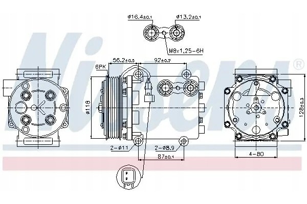COMPRESSOR AIR CONDITIONING COMPRESSOR 89551 NISSENS Quality of parts according to GVO Q original with factory logo OEM OES