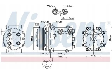 COMPRESSOR AIR CONDITIONING COMPRESSOR 89551 NISSENS Quality of parts according to GVO Q original with factory logo OEM OES