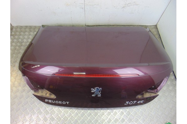 Tapa maletero, Peugeot 307 Cc Cabrio-coupé (S1)(10.2003) 2.0 2004, GRANATE