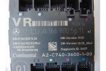 A1669005611 CENTRALITA CIERRE MERCEDES-BENZ CLASE A (BM 176)