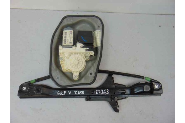 Elevalunas trasero derecho, Volkswagen Golf V (1K1)(10.2003) Trendline 2004, 1K0959704C