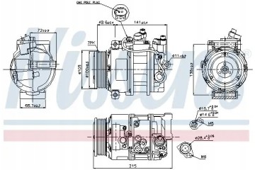 COMPRESSOR AIR CONDITIONING COMPRESSOR 89520 NISSENS Catalog number of the part 89520