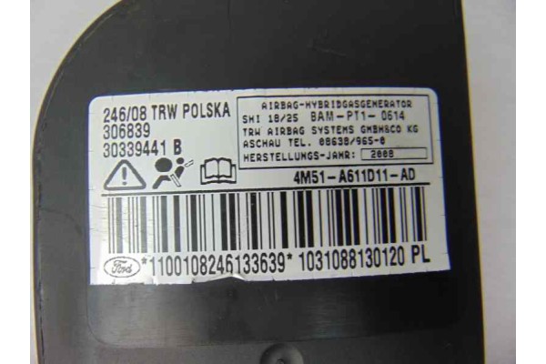 4M51A611D11AD AIRBAG LATERAL IZQUIERDO FORD FOCUS BERLINA (CB4)