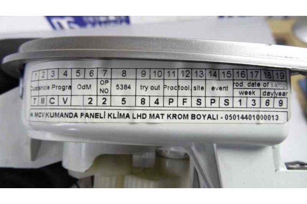 Mando climatizador, Fiat Iii Fiorino (225) SX Familiar 2008