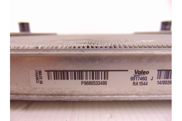 Radiador agua, Peugeot Partner Furgón Confort L1 2014, 9680533480