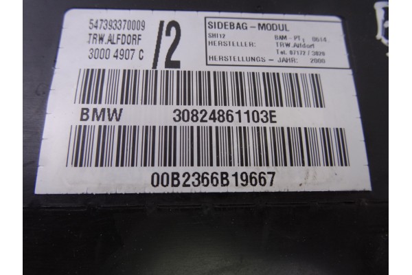 Airbag lateral delantero izquierdo, Bmw Serie X5 (E53) 3.0i 2000, 30824861103E