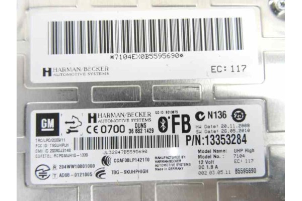 Módulo electrónico, Opel Astra J Sports Tourer Sport 2011, 13353284