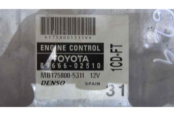 Centralita motor uce, Toyota Corolla (E12) 2.0 D-4D Sol Berlina 2004, 175800-5311