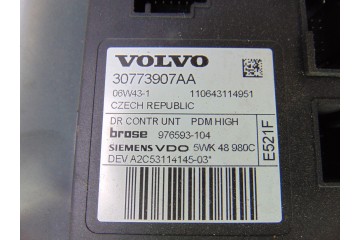 Elevalunas delantero derecho, Volvo S40 Berlina 1.6 D Kinetic 2006, 30773907AA