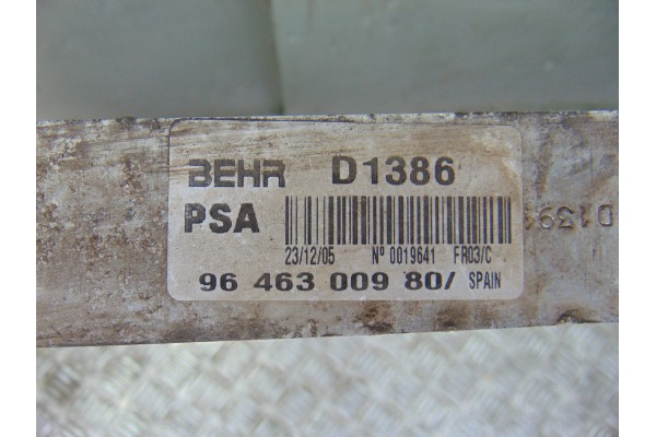 Intercooler, Peugeot 407 Coupé Pack 2006, 9646300980