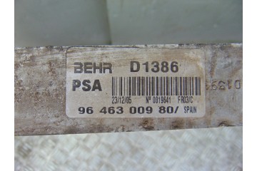 Intercooler, Peugeot 407 Coupé Pack 2006, 9646300980