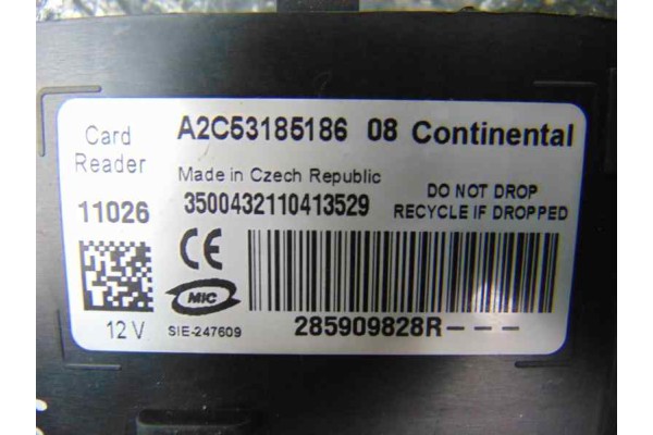 Conmutador de arranque, Renault Scenic Iii (Jz) Dynamique 2011, 285909828R
