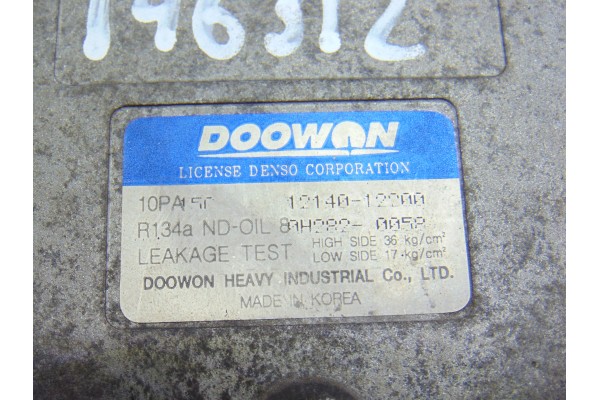 Compresor aire acondicionado, Kia Rio (Bc) LS Berlina (5-ptas.) 2000, 12140-12000