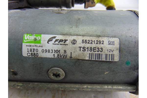 Motor arranque, Opel Astra J Berlina 5P Enjoy 2010, 55221292