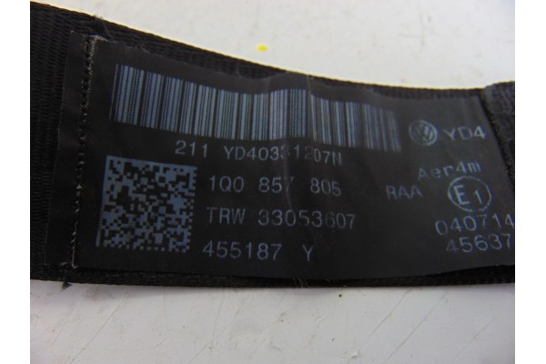Cinturon seguridad trasero izquierdo, Volkswagen Eos (1F7)(2006) 2.0 Tdi 2006, 1Q0857805