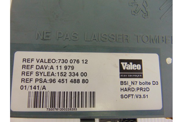Caja reles / fusibles, Citroen Xsara Berlina 1.9 D Sx 2001, 9645148880