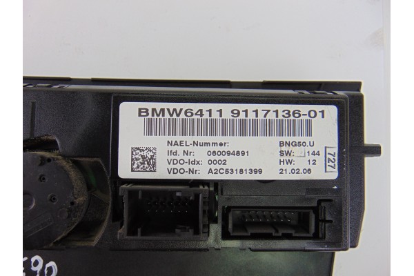 Mando climatizador, Bmw Serie 3 Berlina (E90) 318d 2006, 9117136