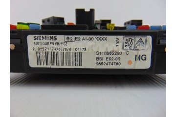 Caja reles / fusibles, Peugeot 206 Xt 2004, 9652474780