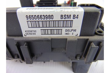 Caja reles / fusibles, Peugeot 206 Xt 2004, 9650663980