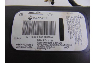 Airbag lateral izquierdo, Renault Scenic Iii (Jz) Dynamique 2010, 985H10032R