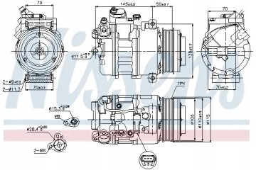 COMPRESSOR AIR CONDITIONING COMPRESSOR 89574 NISSENS BMW Catalog number of the part 89574