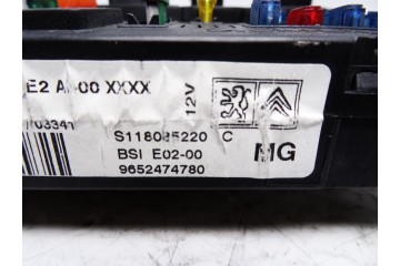 Caja reles / fusibles, Peugeot 206 Xs 2004, 9652474780