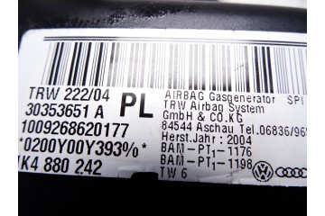 Airbag lateral derecho, Audi A3 Sportback (8PA) 2.0 TDI Ambiente 2004, 1K4880242