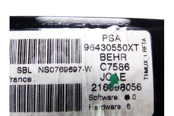 Mando climatizador, Peugeot 206 Xs 2004, 96430550XT