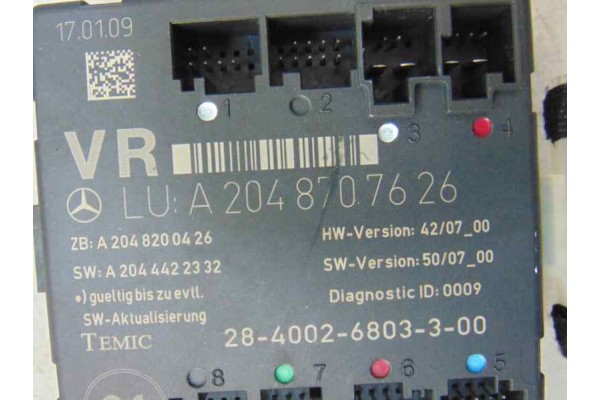 A2048707626 MODULO CONFORT MERCEDES-BENZ CLASE C (BM 204) BERLINA