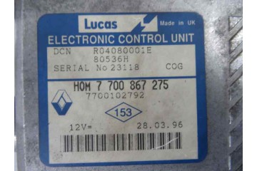 Centralita motor uce, Renault Megane I Berl./ Berl. con Portón (BA0) 1.9 dT Alize 1996, 7700867275