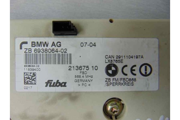 Módulo electrónico, Bmw Serie 7 (E65/E66) 730d 2008, 6938064