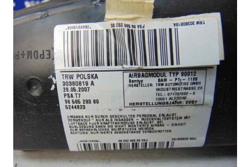 Airbag lateral derecho, Peugeot 308 Sport 2007, 9656529380