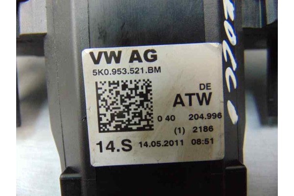 Mando luces, Volkswagen Scirocco (137) 2.0 TDI (103kW) BlueMotion 2011, 5K0953521BM