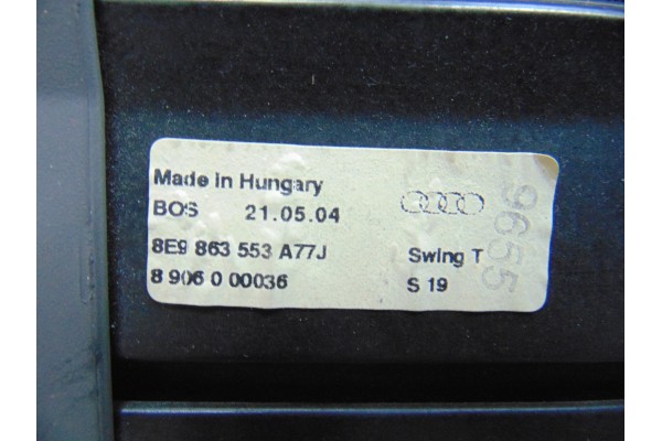 Bandeja trasera, Audi A4 Avant (8E) 2.5 TDI (120kW) 2003, 8E9863553