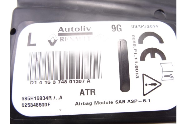 Airbag lateral izquierdo, Renault Clio Iv Dynamique 2014, 985H16834R