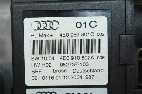 Elevalunas trasero izquierdo, Audi A8 (4E) 3.0 TDI Quattro 2005, 4E0959801C