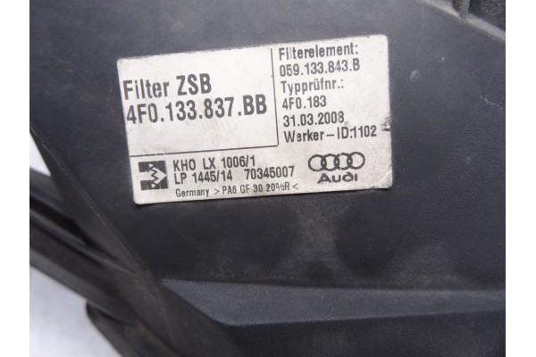 Filtro aire, Audi A6 Allroad Quattro (4FH) 2.7 TDI Quattro 2008, 4F0133837BB