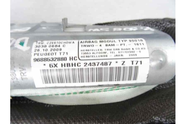 Airbag cortina delantero derecho, Peugeot 308 Sw Urban 2009, 9688532880