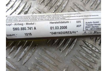 Airbag cortina delantero izquierdo, Volkswagen Golf Plus V (5M1) Highline 2006, 5M0880741A