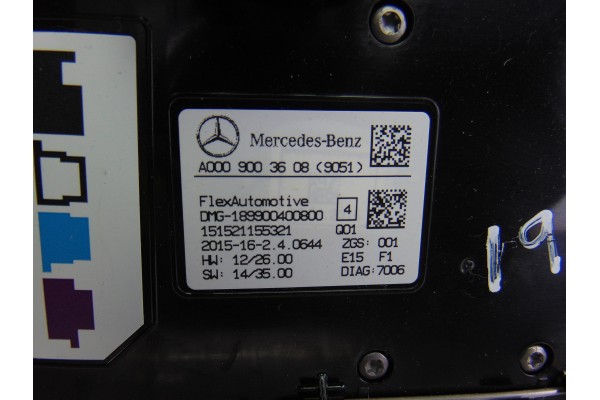 Luz interior, Mercedes-benz Clase Cla (Bm 117) CLA 220 CDI 4Matic (117.305) 2015, A0009003608