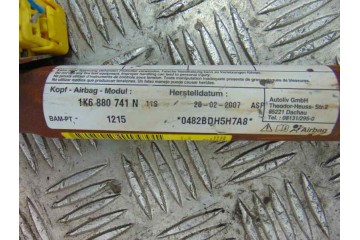 Airbag cortina delantero izquierdo, Volkswagen Golf V (1K1)(10.2003) Highline, 1K6880741N