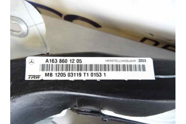 Airbag cortina delantero derecho, Mercedes-benz Clase Ml (Bm 163) 270 Cdi (163.113) 2003, A1638601205