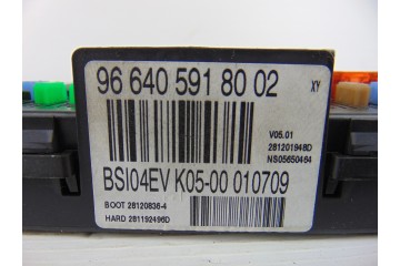 Caja reles / fusibles, Peugeot 308 Premium 2009, 9664059180