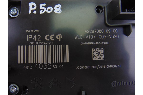 Módulo electrónico, Peugeot 508 GT Line 2018, 9813403280