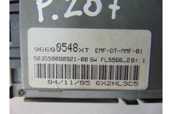 Pantalla multifuncion, Peugeot 207 X-Line 2006, 96600548XT