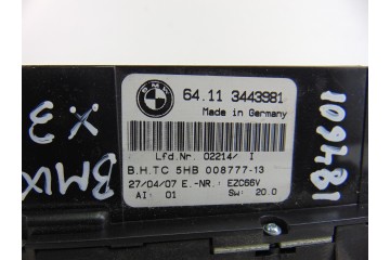 Mando climatizador, Bmw Serie X3 (E83) 2.0d 2007, 3443981
