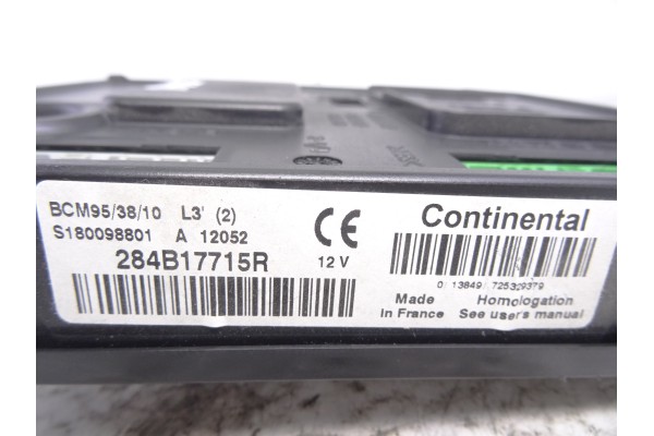 Caja reles / fusibles, Renault Megane Iii Coupe Dynamique 2012, 284B17715R